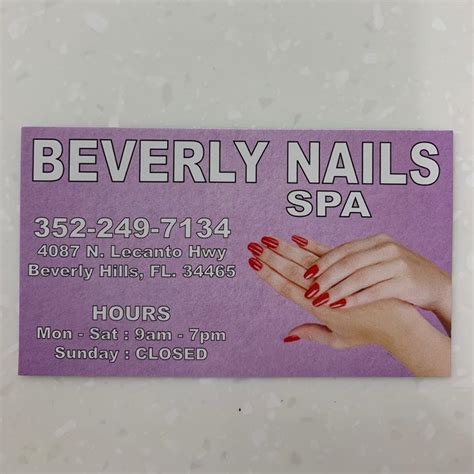 beverly nails spa beverly hills fl