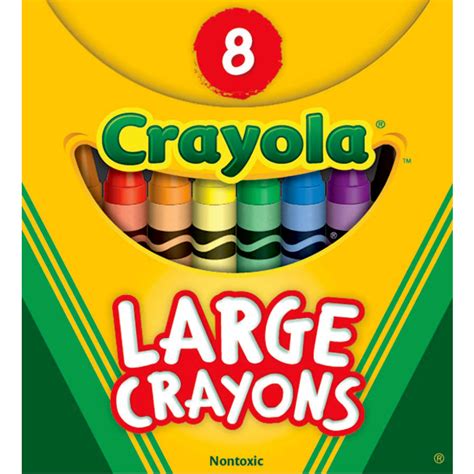 crayola large crayons assorted colours pkg monk office