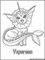 Vaporeon Pokemon Coloring Pages Leafeon Printable Color Fun Getdrawings Library Clipart Getcolorings Popular sketch template