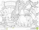 Coloring Zoo Pages Scene Animal Popular sketch template