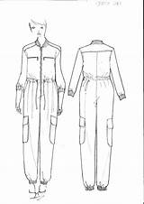 Jumpsuit Sketch Sketches Drawing Jumpsuits Flat Fashion Technical Drawings Illustration Choose Board Flats Leg Paintingvalley sketch template