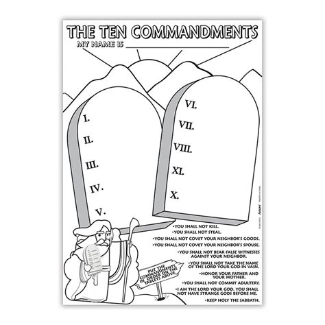 color   poster  ten commandments pk biblesbooks autom