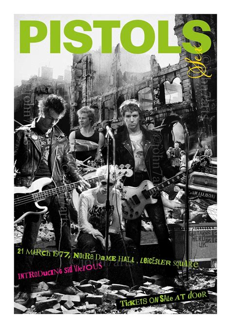 Sex Pistols Poster Notre Dame Hall London 1977 Concert Print T