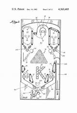 Pinball Patents Drawing sketch template