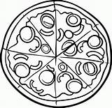 Coloring Pizza Sheet Printable Popular sketch template