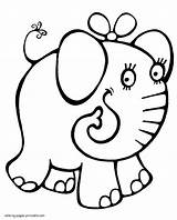 Coloring Pages Preschoolers Elephant Printable Preschool Toddlers Animals sketch template