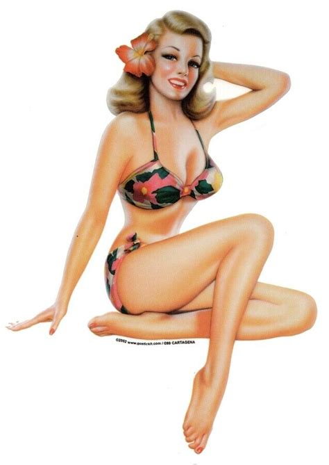 Sexy Vintage Blond Nostalgic Fifties Pin Up Beach Girl