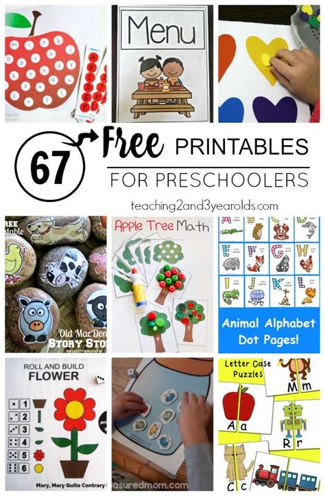 printable activities  preschoolers   perfect