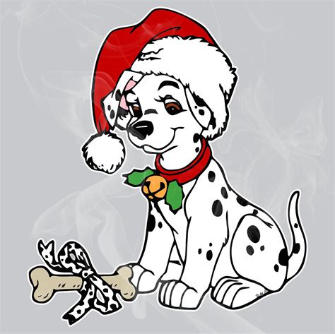 dalmatians style puppy christmas bone decal vinyl sticker etsy