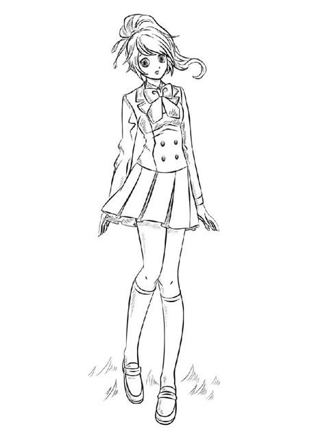 anime girl printable coloring pages