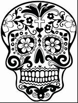 Skull Pages Coloring Cool Sugar Getcolorings Col sketch template
