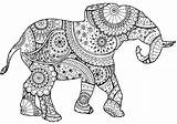 Elephants Elefanten Elefantes Erwachsene Elefanti Zentangle Paisley Elefante Adulti Malbuch Justcolor Farahzahidah11 Motifs Majestic Pupung sketch template