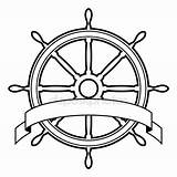 Wheel Vector Ship Helm Outline Ships Illustration Stock Drawing Ribbon Drawings Getdrawings Background sketch template