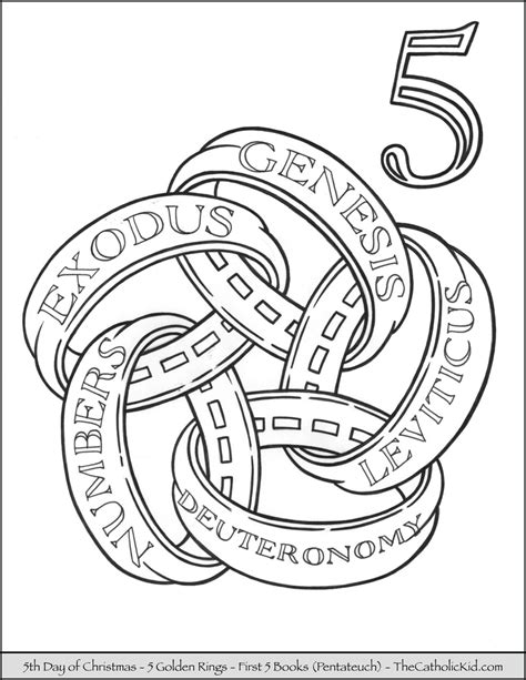 day ofmas  golden rings coloring page days pages printable