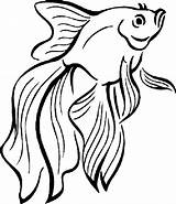 Fish Coloring Pages Tropical Cartoon Cute Drawing Printable Outline Cool Drawings Kids Pout Colouring Color Betta Print Getdrawings Easy Clipartmag sketch template