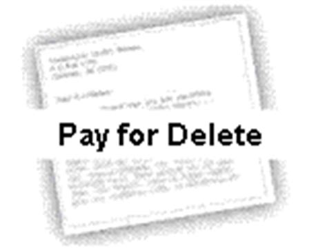 sample pay  delete letter