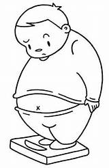 Obesidad Gordo Caricatura Enfermedades Corporal sketch template