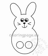 Finger Puppet Bunny Easter Template Coloring Craft sketch template