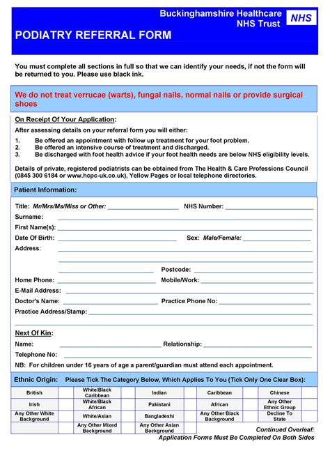 referral form templates medical general templatelab
