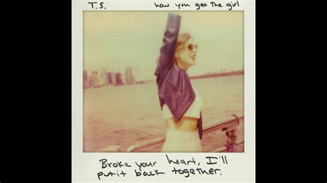 Taylor Swift How You Get The Girl Official Audio From 1989 Youtube
