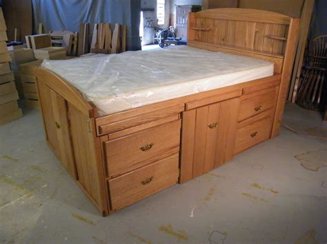 rescue industries solid oak bed  drawers modern murphy beds
