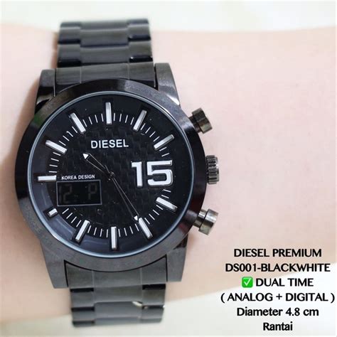 jual limited edition pusat jam tangan pria rantai hitam
