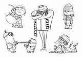 Despicable Coloring Pages Printable Print Kids Characters sketch template