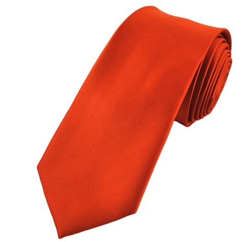 plain dark orange cm narrow tie  ties planet uk