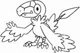 Pokemon Archen Coloring Pages Pokémon Morningkids sketch template