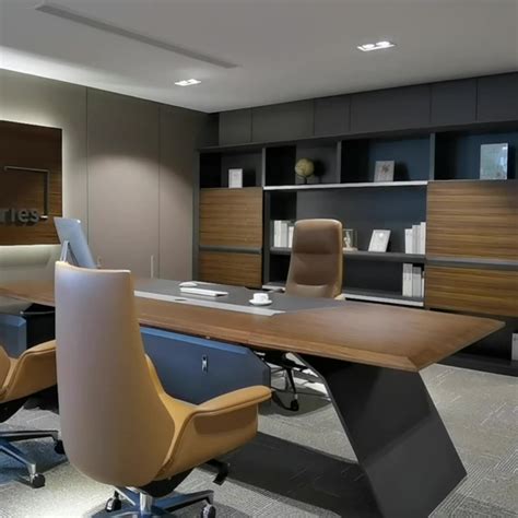 high  modern general manager wood veneer luxurious smart executive office desk furniture