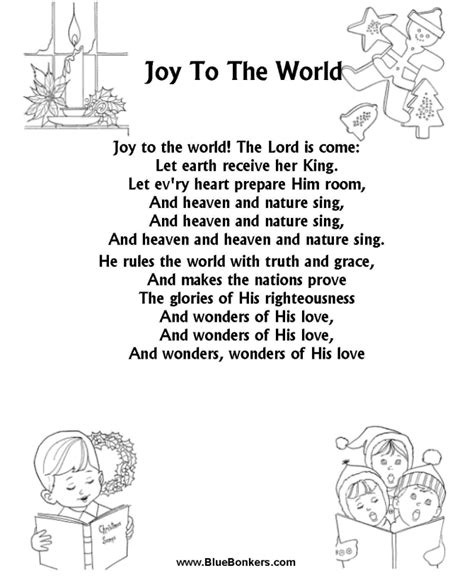 christmas carols lyrics printable   printable templates