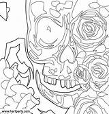 Sherpa Skull Roses Painting Coloring Carson Chuck Halloween Paintings Choose Board Theartsherpa Canvas Party sketch template