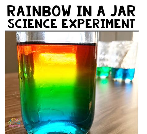 rainbow   jar science experiment primary playground