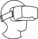 Vr Headset Drawing Virtual Clipart Reality Getdrawings sketch template
