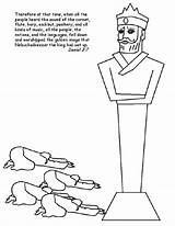 Nebuchadnezzar Statue Idols Israelites Worshipping Coloringsun Popular sketch template