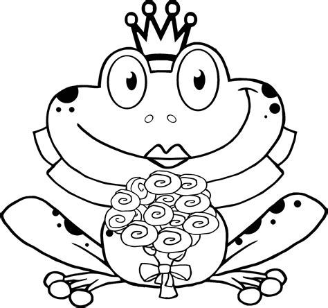 funny frog queen coloring pages print  frog coloring pages flower