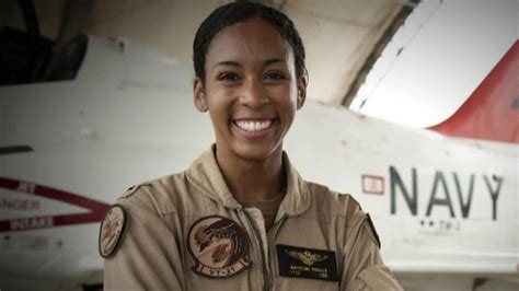 black female navy fighter pilot speaks   historic milestone