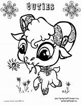 Coloring Goat Pages Cute Cuties Animal Creative Printable Animals Sheets Kids Artist Skunk Disney Print Colouring Loft Colour Drawing Nubian sketch template