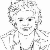 Coloring Pages Direction People Harry Styles 1d Famous Hellokids Tomlinson Louis Niall Horan Malik Zayn Singers sketch template