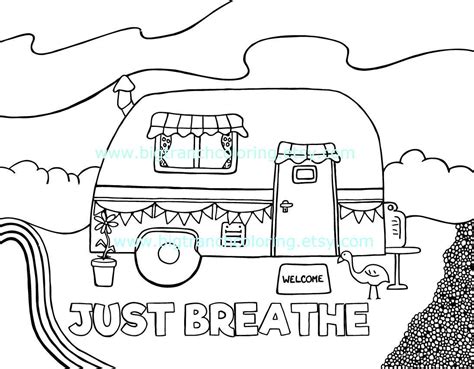 retro camper coloring pages sketch coloring page