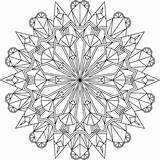 Coloring Pages Adults Crystal Mandala Detailed Comments sketch template