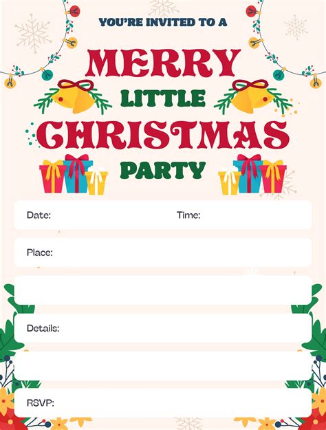 Printable Christmas Invitations Free Templates