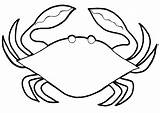 Crab Coloring Pages Colouring Kids Printable Template Pot sketch template