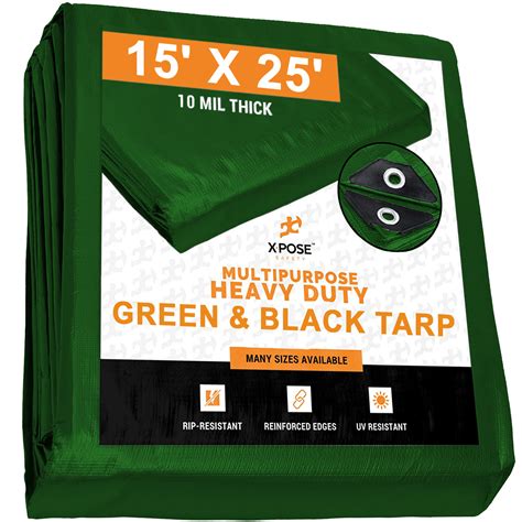 heavy duty green black poly tarp waterproof cover tent rv tarpaulin  ebay