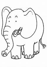 Kids Fun Elephants Coloring Olifant sketch template