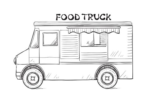 food truck sketch food illustrations creative market