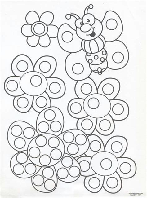 tip painting sheets coloriage pinterest flower dots