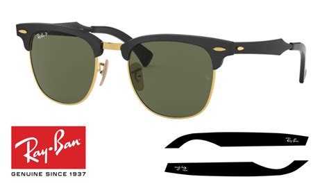 original ray ban  clubmaster aluminum replacement arms temples