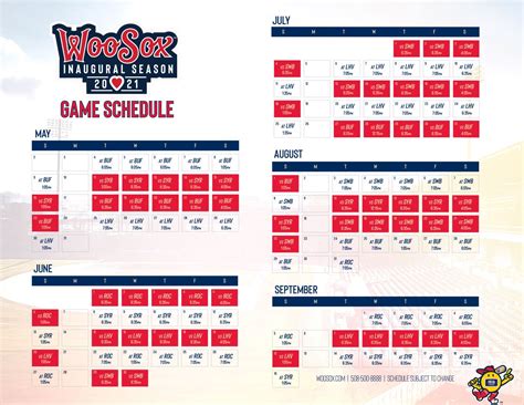printable schedule red sox