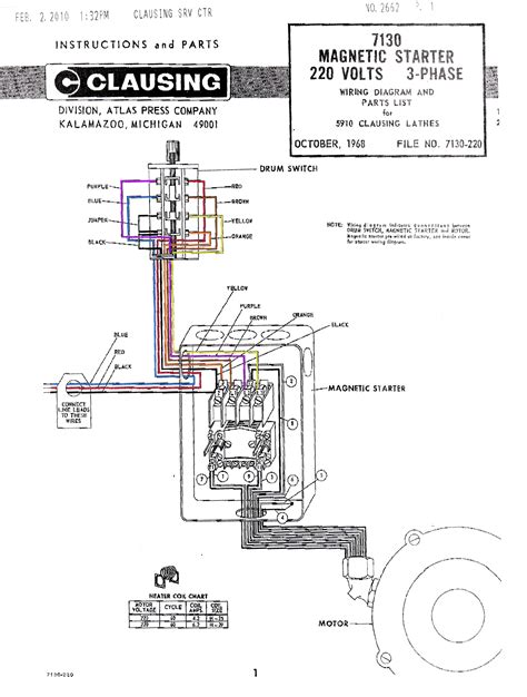 magnetic starter wiring diagram